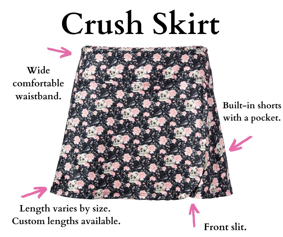Crush Skirt-Sweet Skulls
