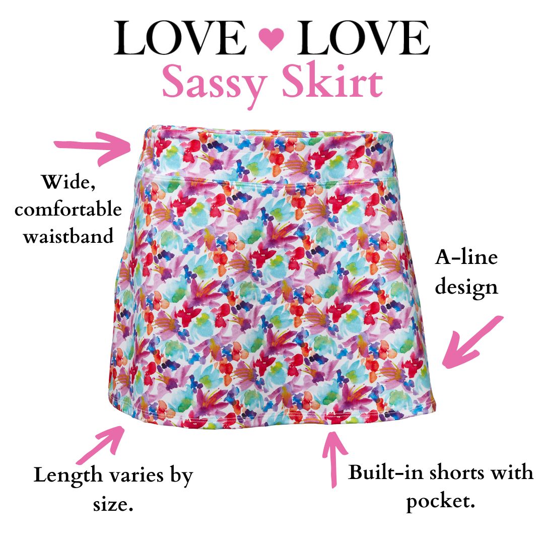 Custom Sassy Skirt- Team Sangria