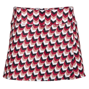 Open image in slideshow, Crush Skirt-Black/Burgundy/Tan Chevron
