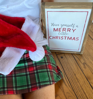 Crush Skirt-Green Christmas Plaid (Holiday Collection)
