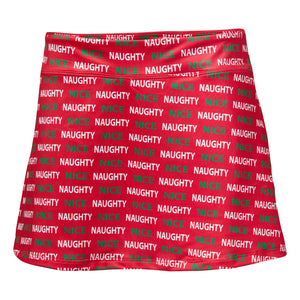 Open image in slideshow, Pickleball Pocket Skirt-Naughty and Nice (Holiday Collection)
